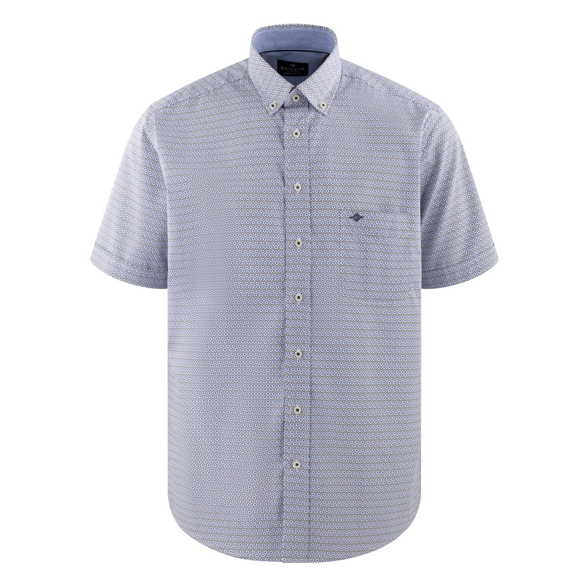 516682 Camisa estampada regular fit