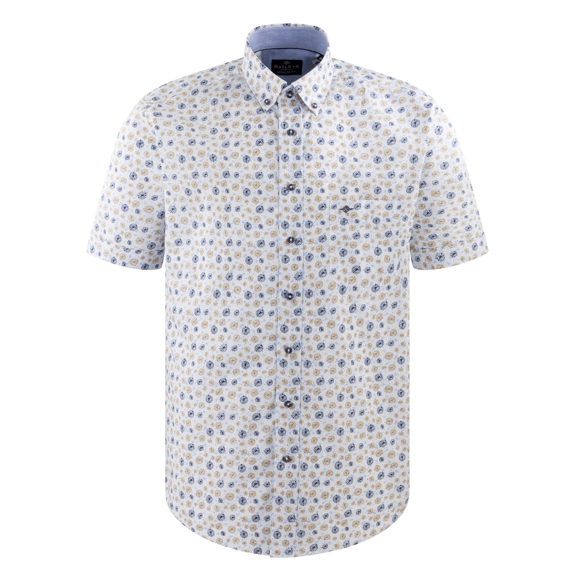 516679 Camisa estampada regular fit