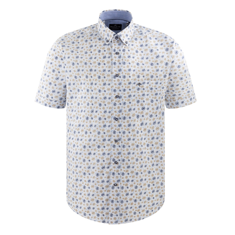 516679 Camisa estampada regular fit