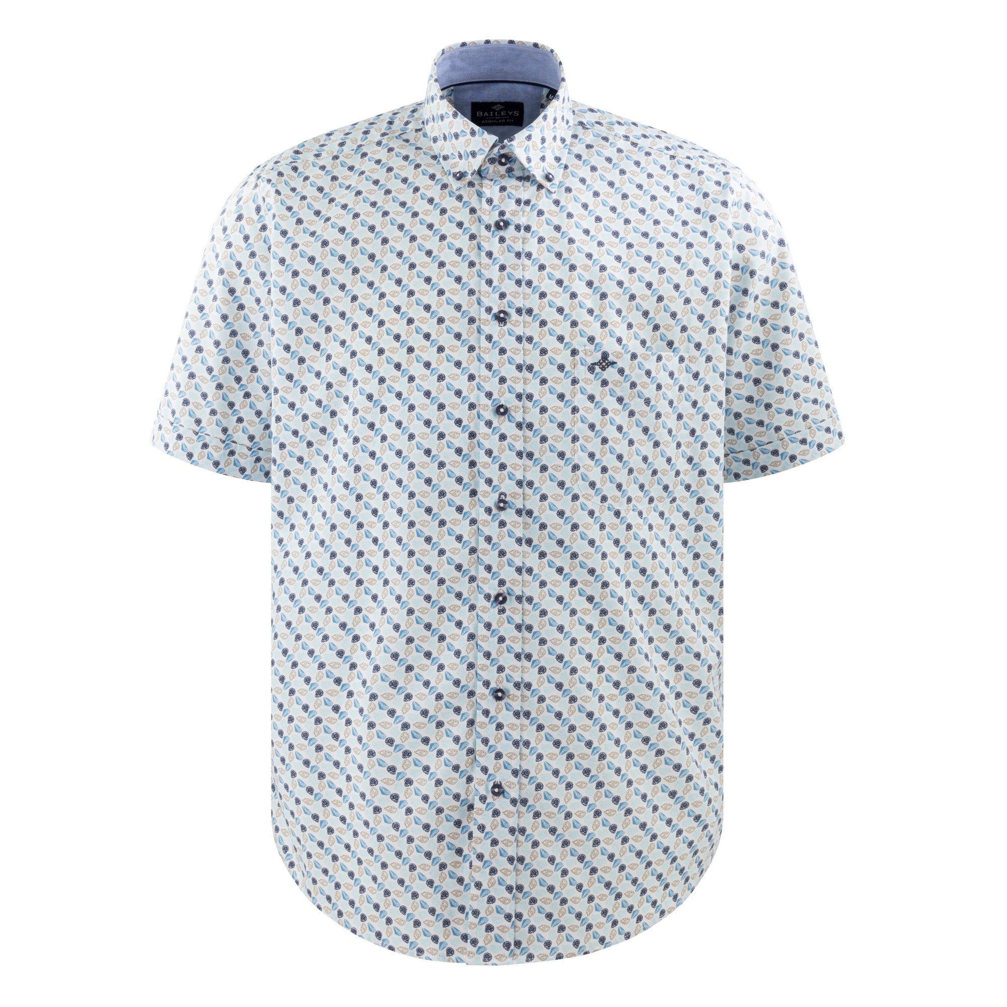 516677 Camisa estampada regular fit