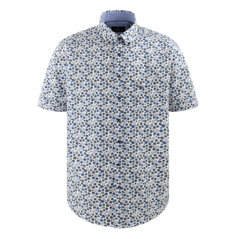 516673 Camisa estampada regular fit