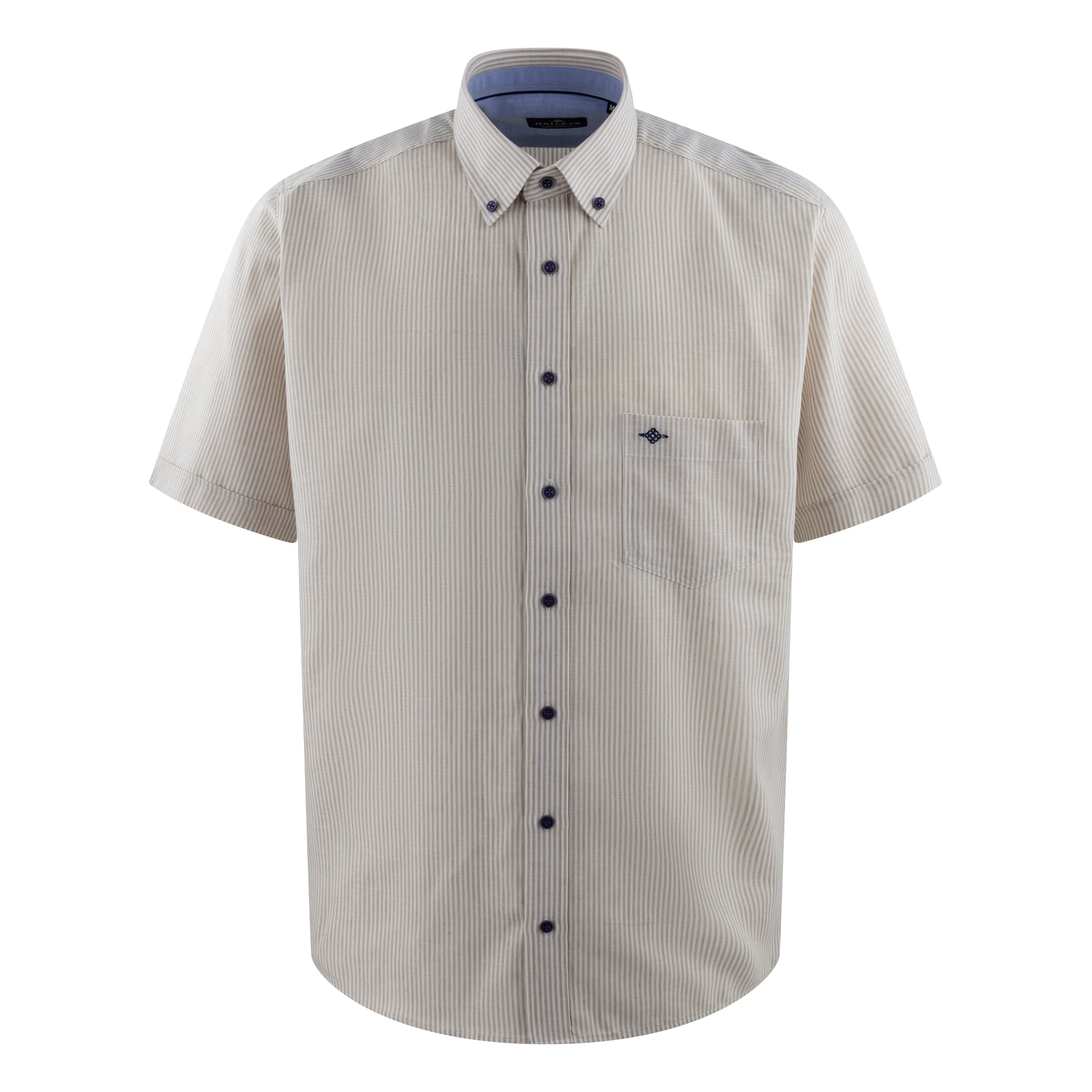 Camisa de rayas manga corta 516107
