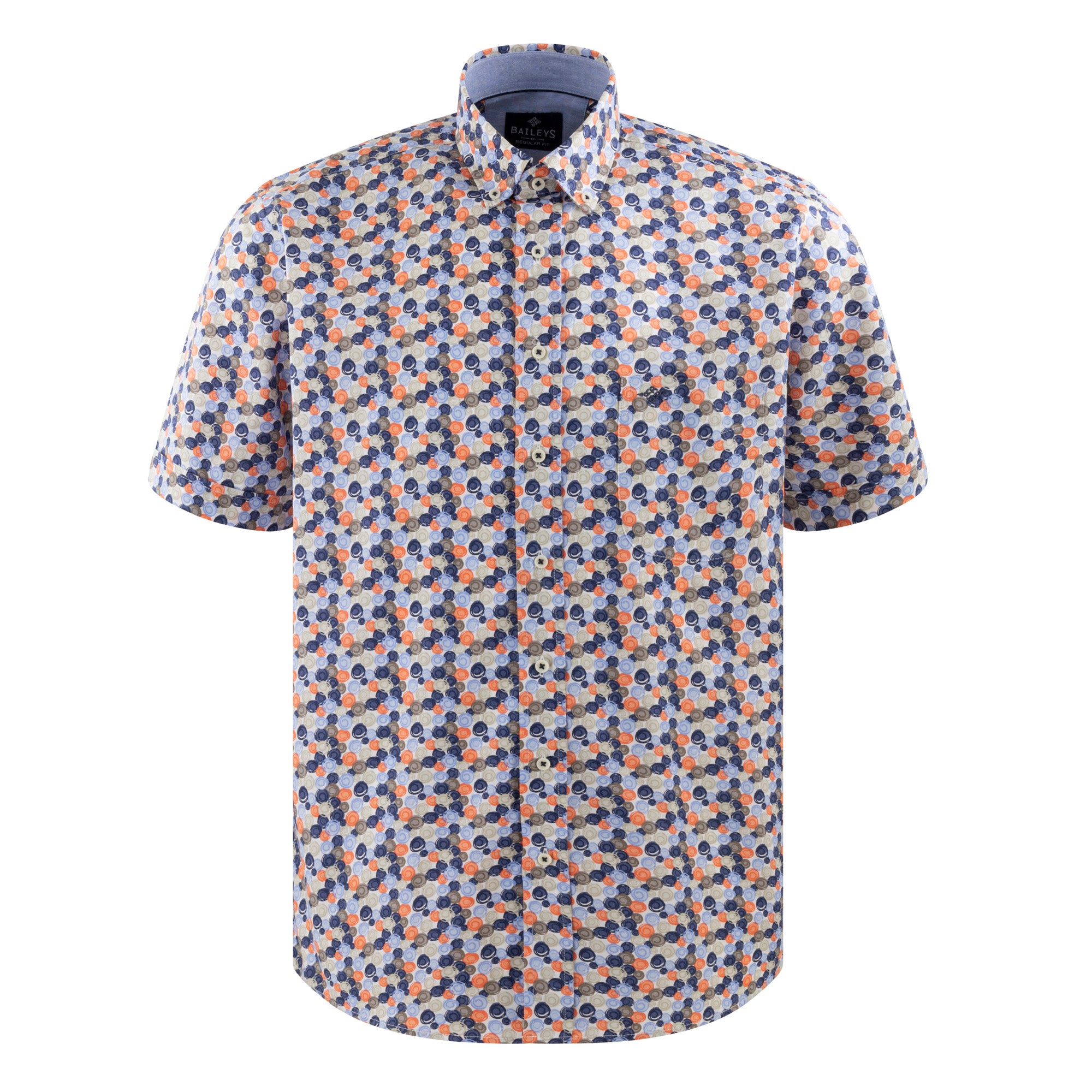 516681 Camisa estampada regular fit