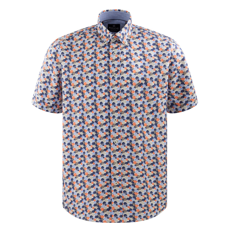 516681 Camisa estampada regular fit