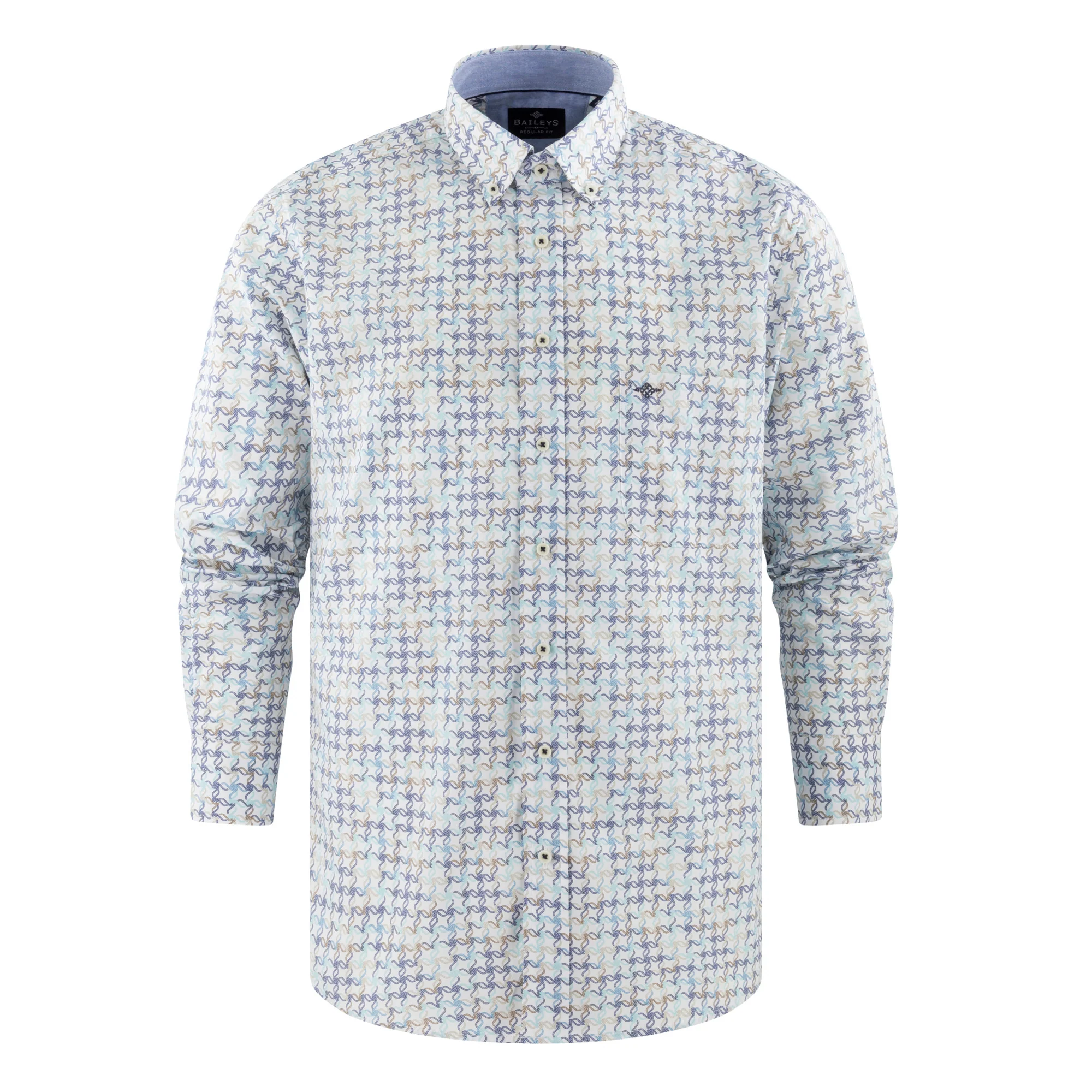 517673 Camisa estampada regular fit