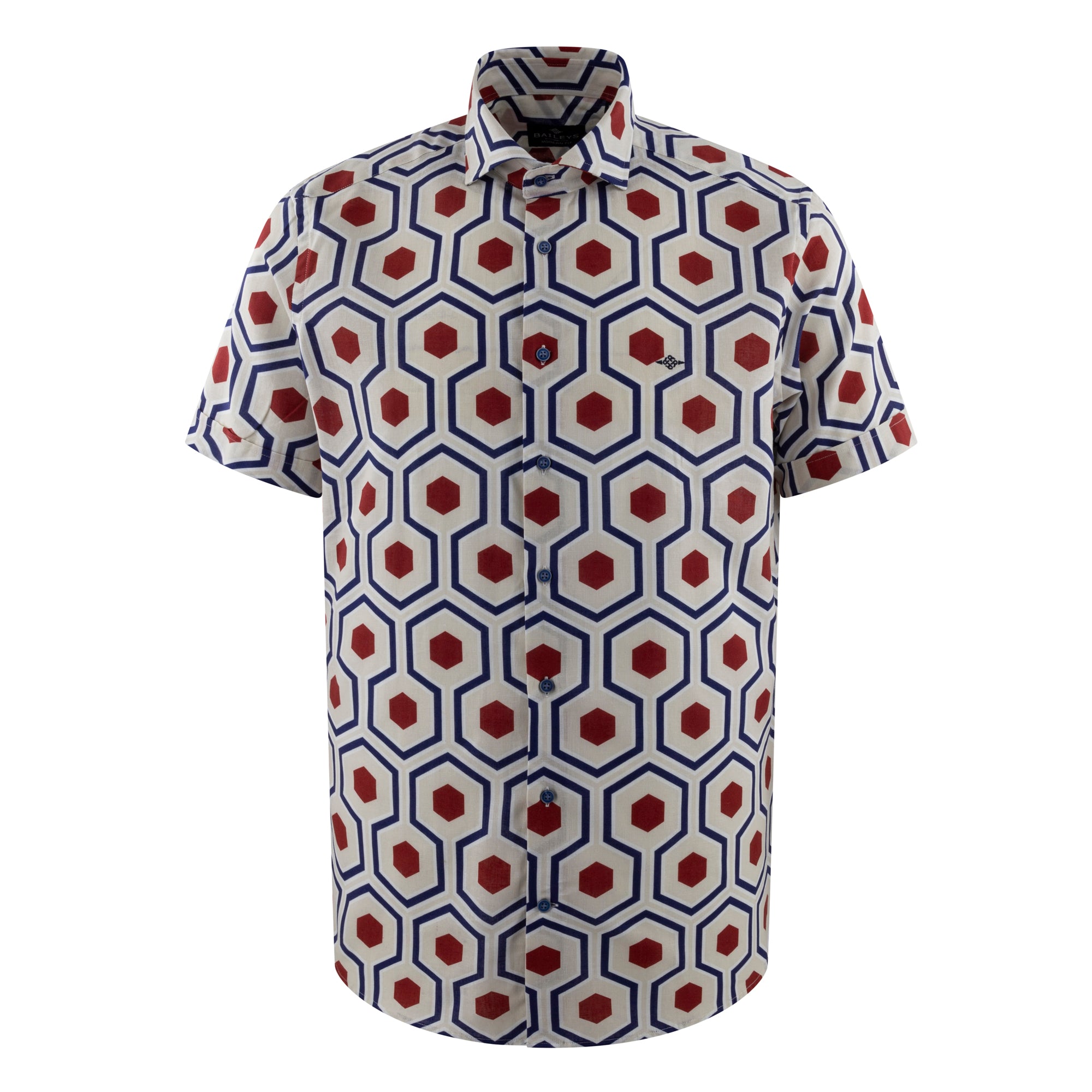 Camisa estampada manga corta 516824
