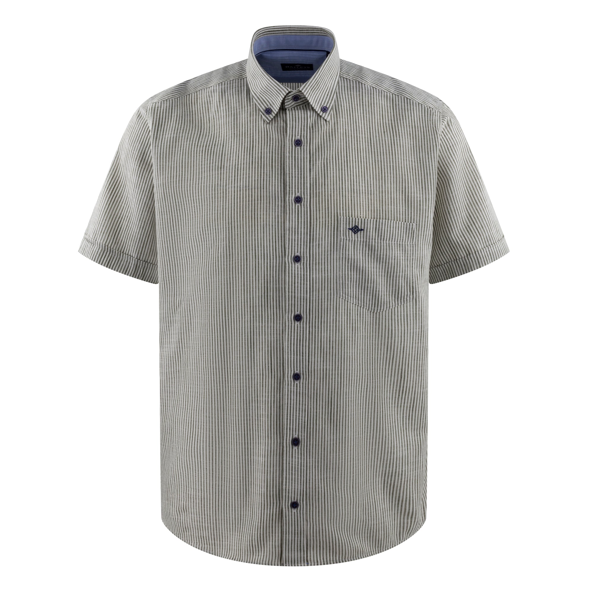 Camisa de rayas manga corta 516107