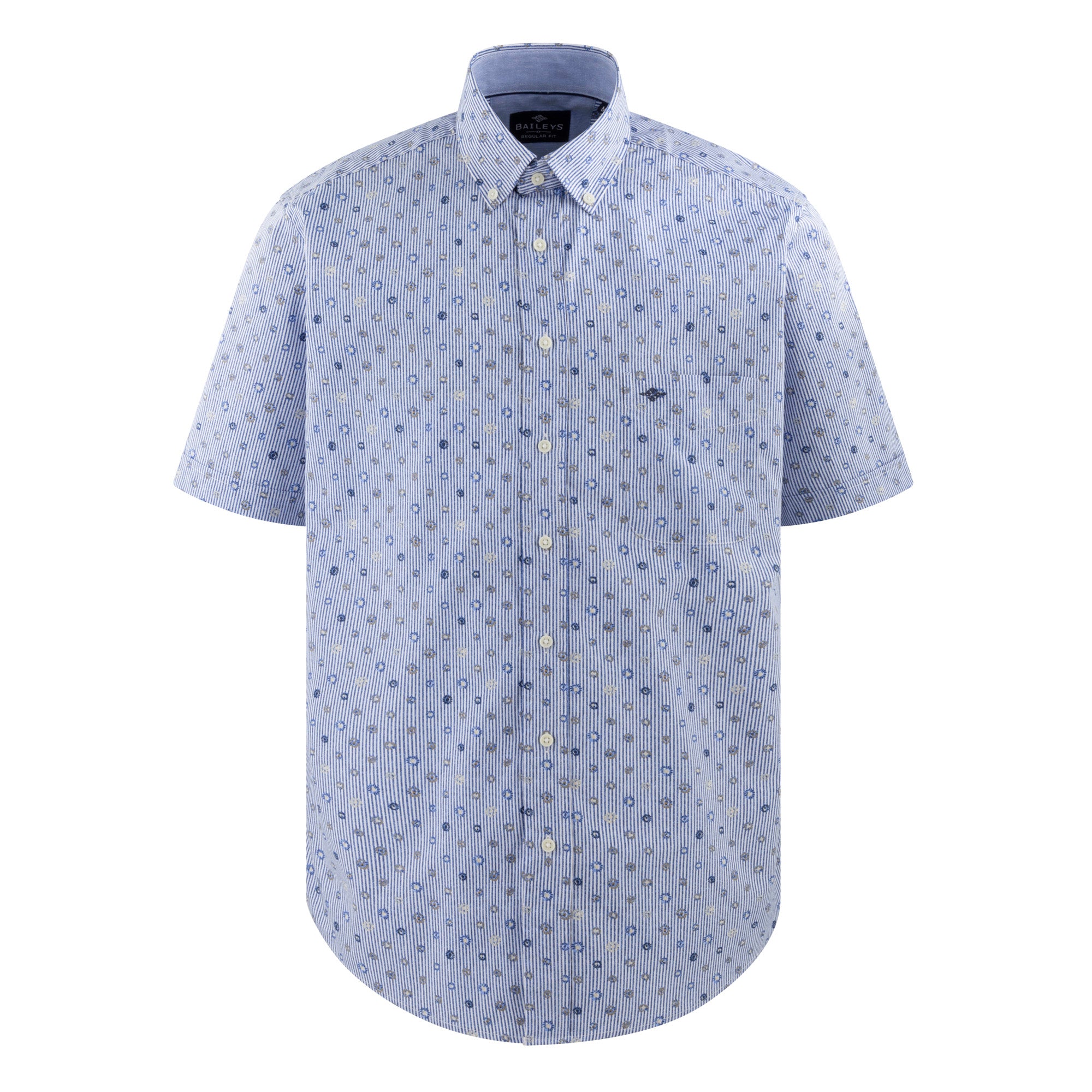 516676 Camisa estampada regular fit