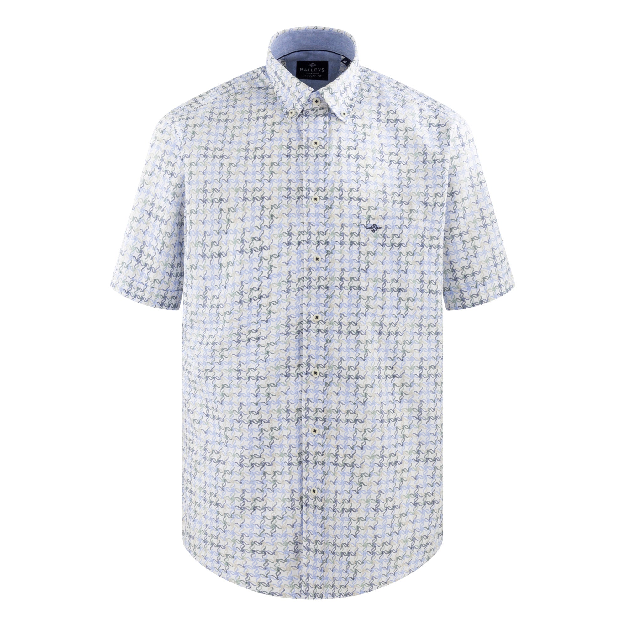 516674 Camisa estampada regular fit