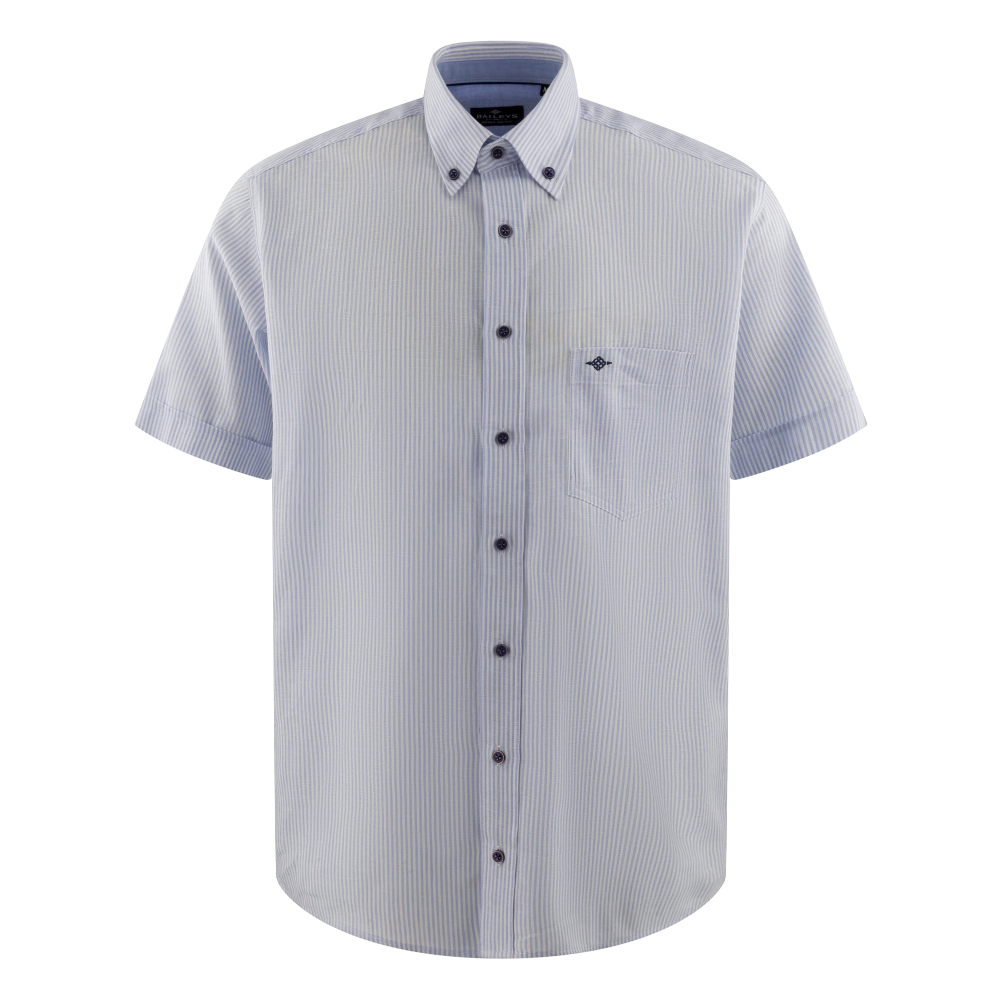 Camisa de rayas manga corta 516107