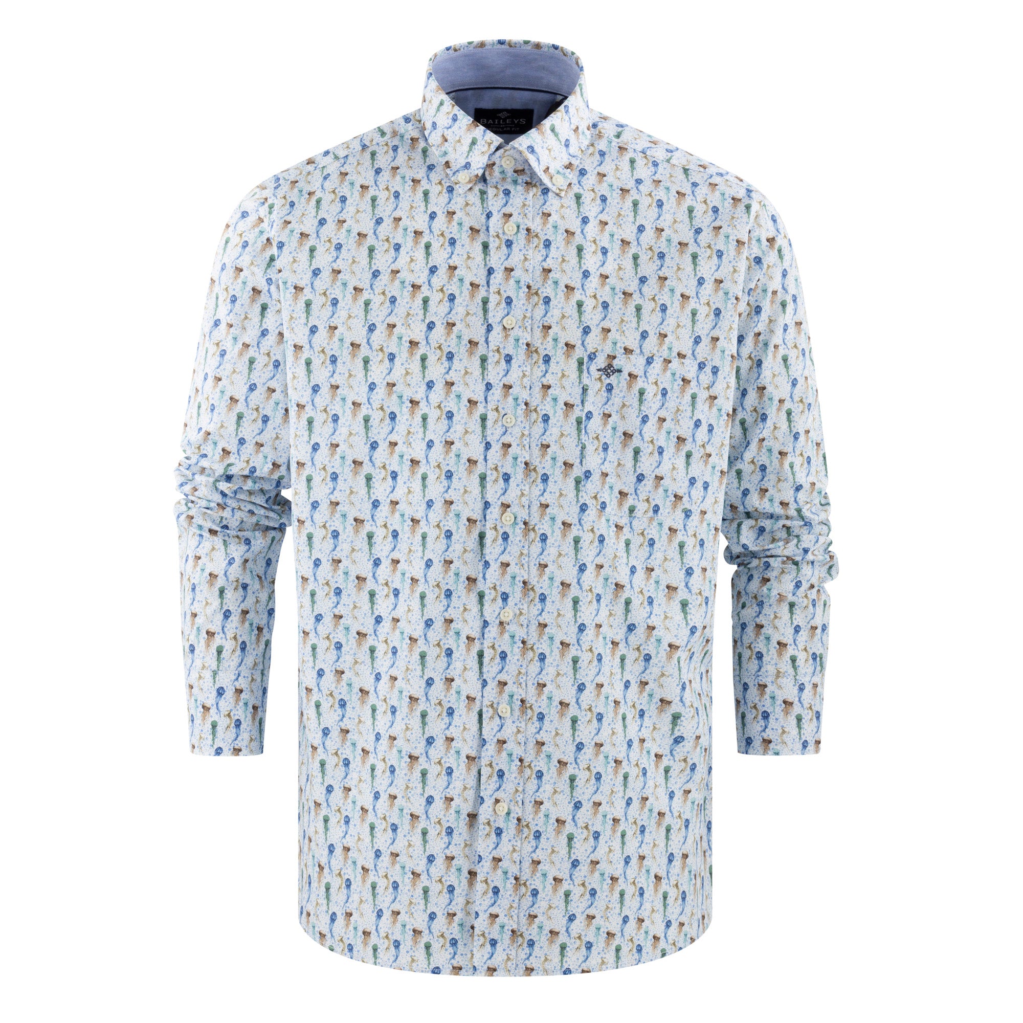 517677 Camisa estampada regular fit.