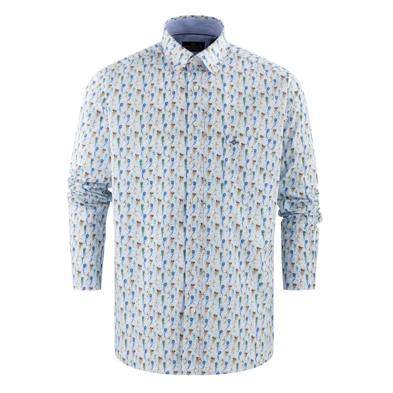 517677 Camisa estampada regular fit.