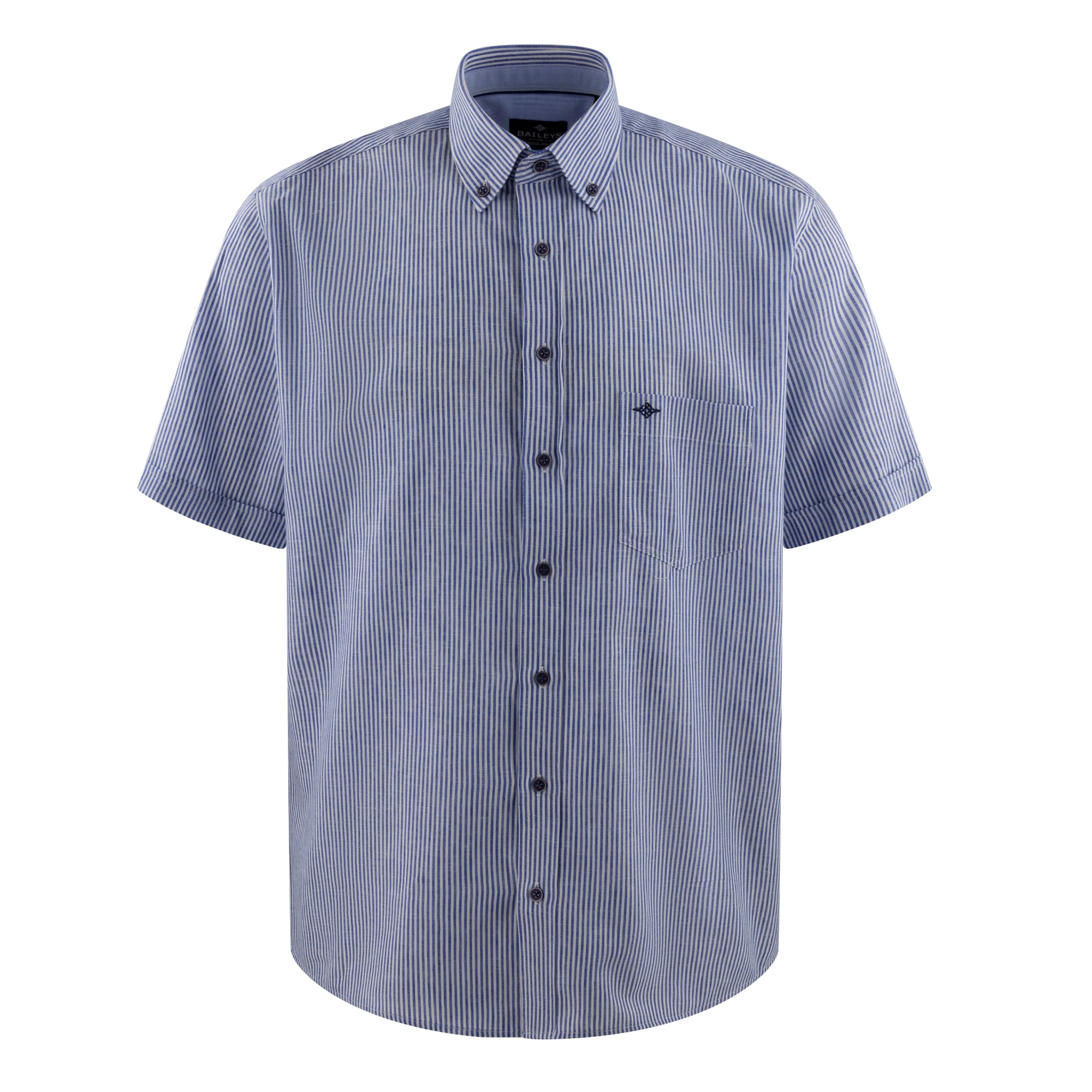 Camisa de rayas manga corta 516107