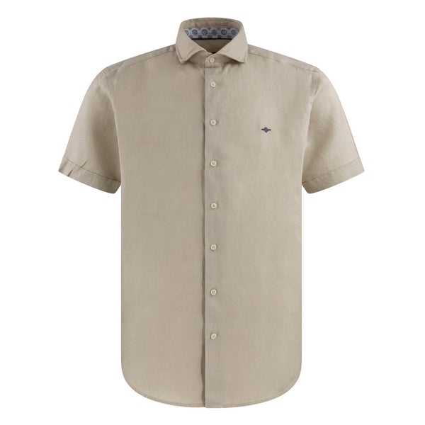 Row Short Sleeve Linen Shirt 616811
