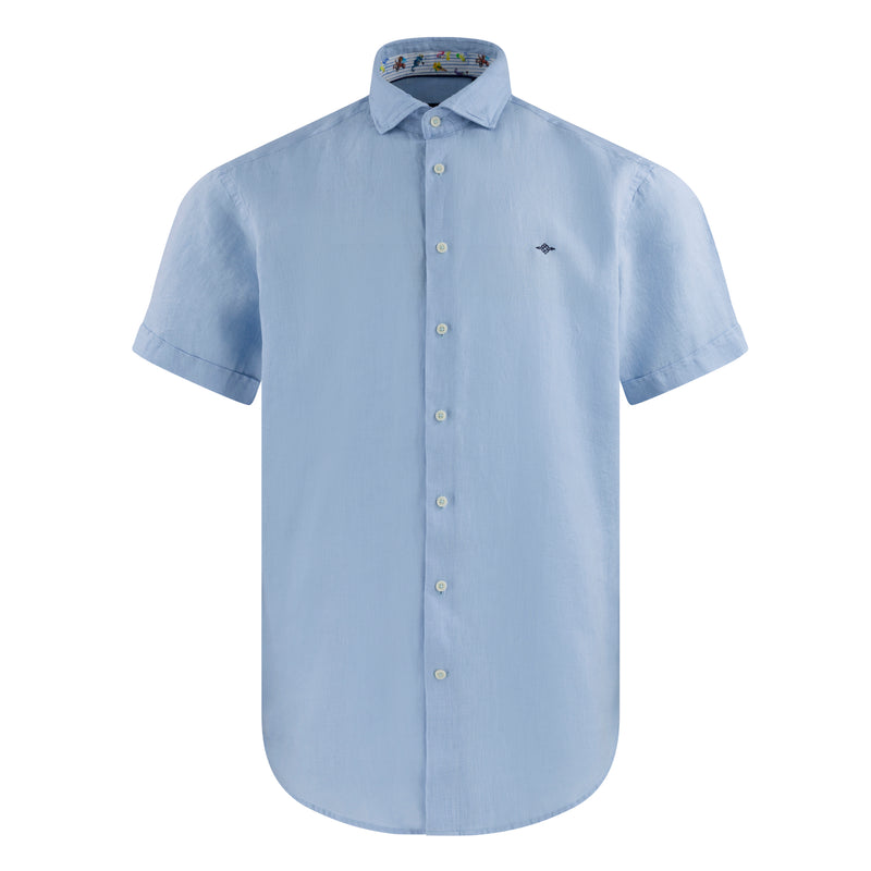 Row Short Sleeve Linen Shirt 616810