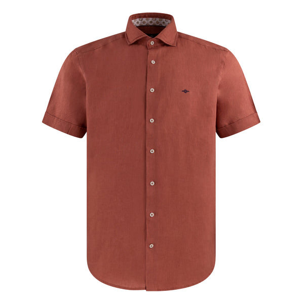 Row Short Sleeve Linen Shirt 616811