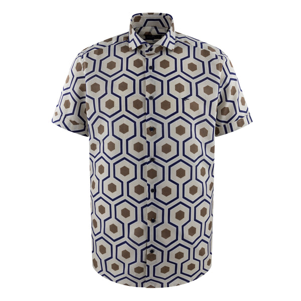 Camisa estampada manga corta 516824
