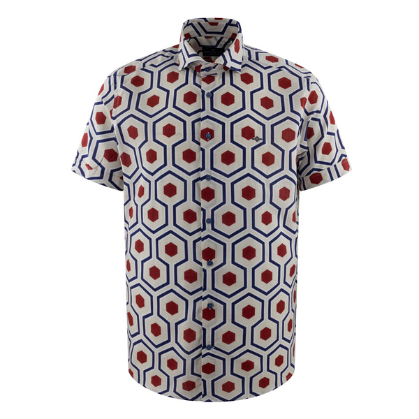 Camisa estampada manga corta 516824