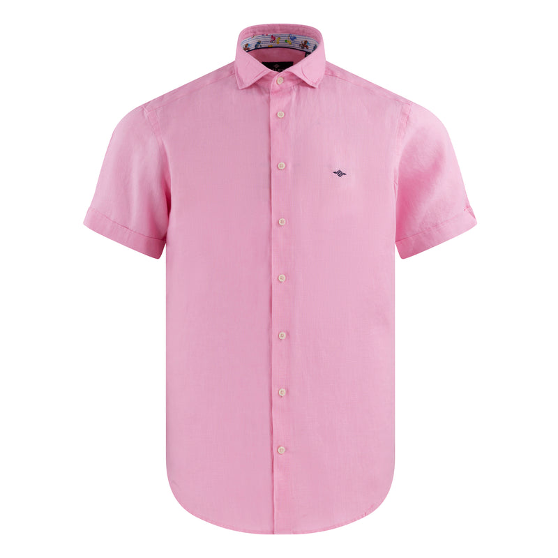 Row Short Sleeve Linen Shirt 616810